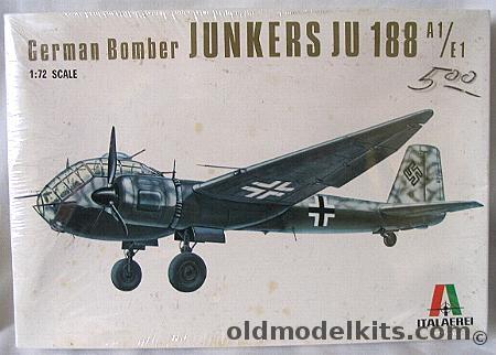 Italaerei 1/72 Junkers Ju-188 A1-E1 - With Decals for Three Aircraft, 117 plastic model kit
